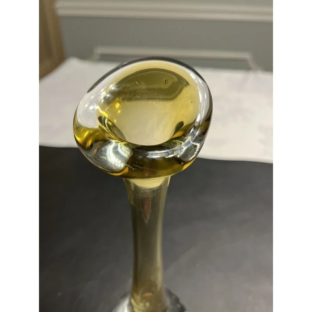 Vintage Yellow Jack in the Pulpit Bud Vase Aseda of Sweden 7.6”